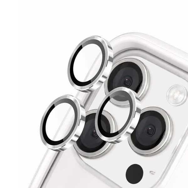 Beskyttelseskamera til iPhone 15 Pro / 15 Pro Max Anti-ridser Stødabsorberende Rhinoshield Sølv Grå