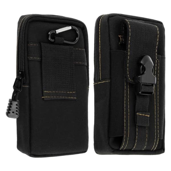 Smartphonetaske - AVIZAR - Universal - Sort - Halvstiv - Blandet Svart