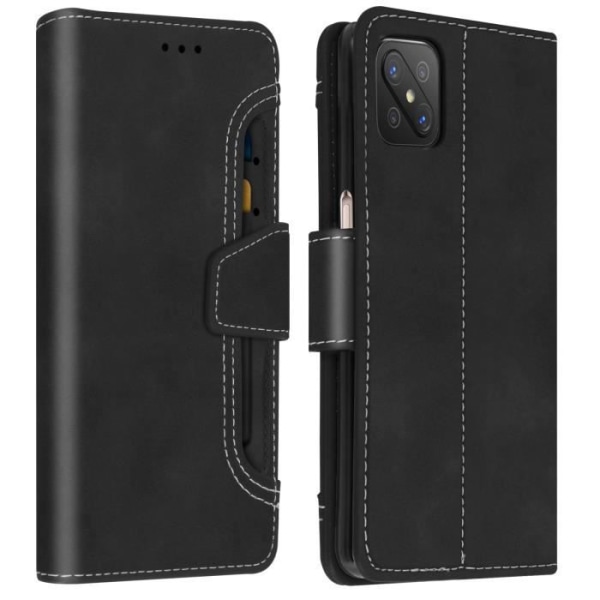 Oppo Reno 4Z Folio Cover Plånboksställ Funktion Svart Svart Svart