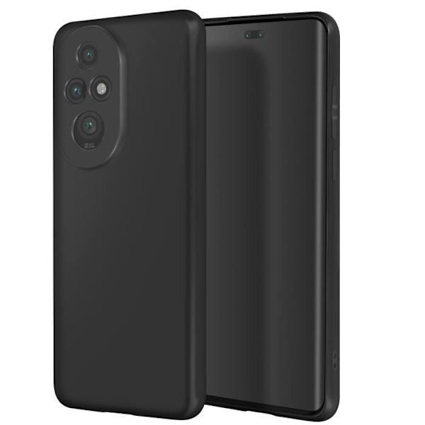 Fodral till Honor 200 Pro Silikon Matt Finish Soft Touch Black Svart