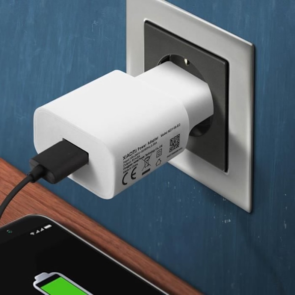 USB-nätladdare - XIAOMI - Original - 2A - QuickCharge 2.0/3.0 - Vit Vit