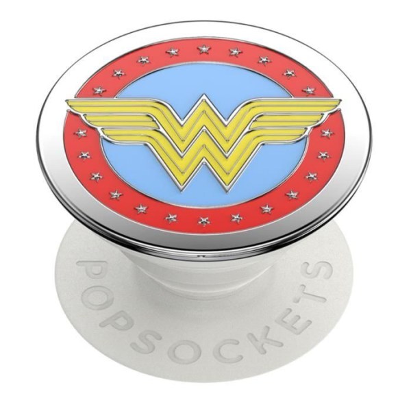 PopGrip Wonder Woman älypuhelimeen, sormukseen ja yleistelineeseen Popsockets valkoinen Vit