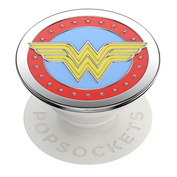 Ring och hållare för smartphone - POPSOCKETS - Wonder Woman - Infällbar - Originaldesign - Säkert grepp Vit