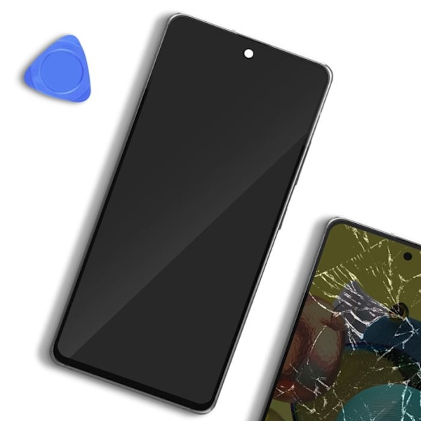 Komplett enhet för Samsung A51 5G LCD + pekskärm + Samsung vitt chassi Vit