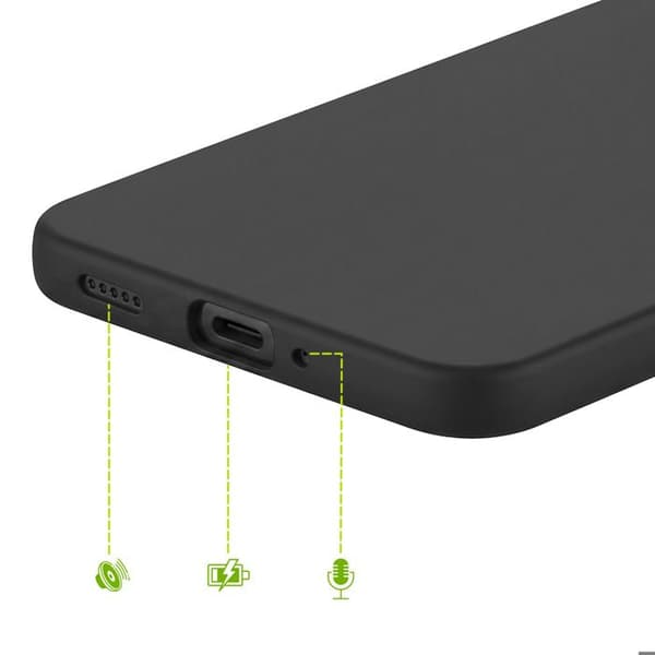 Silicone Cover til Honor 600 Smart med Hævede Kanter Mayaxess Sort Svart