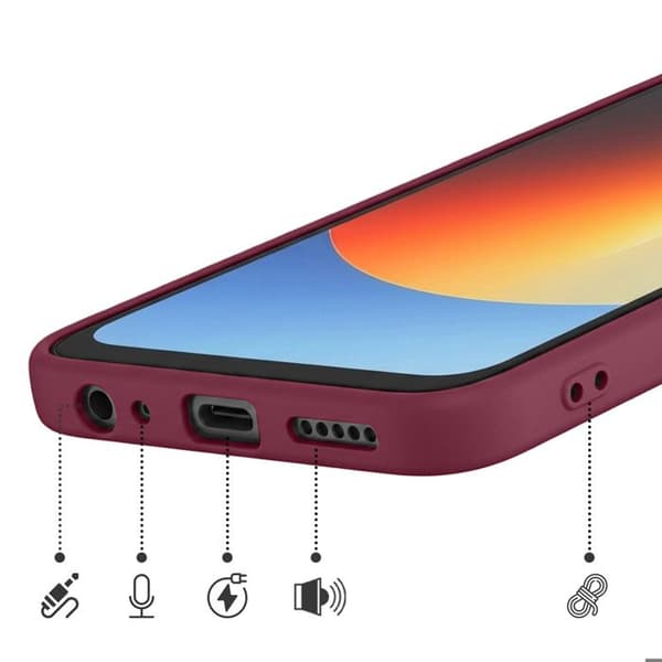 Silicone Soft-Touch Cover til Redmi A7 Pro Fast Cover Serie Bordeaux Röd