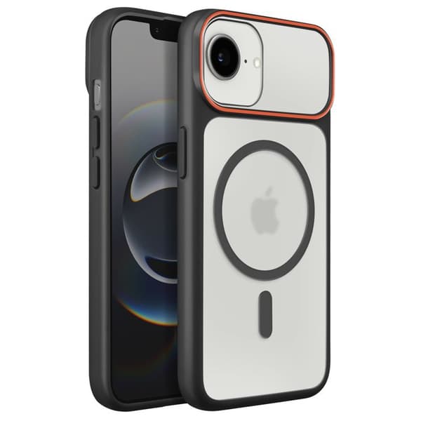 Cover til iPhone 16e Bi-Materiale Design Kompatibel med MagSafe Sort Svart