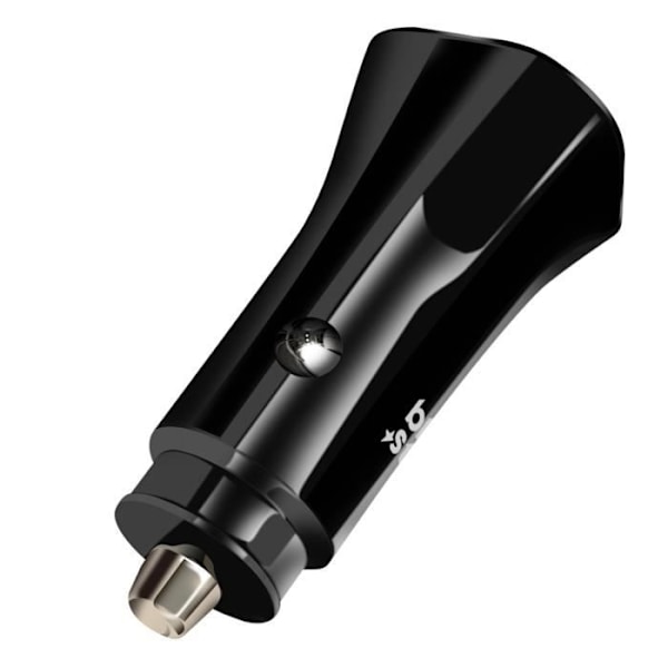 USB-C biloplader - BLUESTAR - Kompakt model - 20W Power Delivery - USB-C kabel 60W - Sort Svart