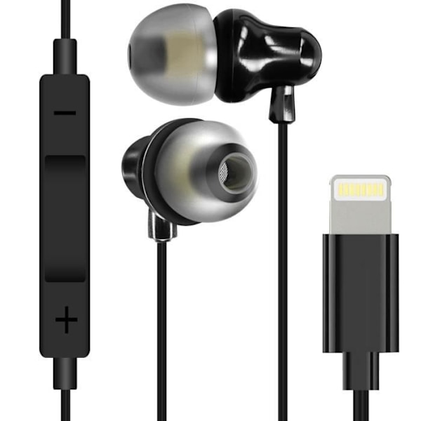 Kablede hovedtelefoner - LINQ - In-ear - Lyn - Integreret mikrofon - 1,2 m holdbar Grå