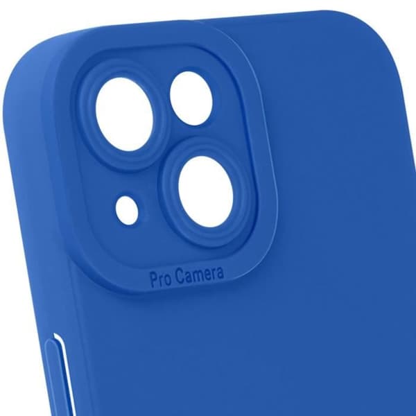 Cover til iPhone 15 Plus - AVIZAR - Silikone Mat - Kamera Beskyttelse - Blå - Elegant Blå