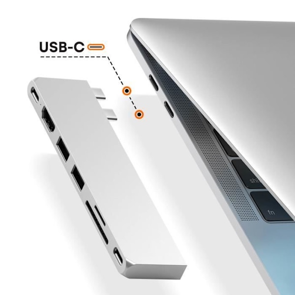 USB-C Hub - Satechi - Pro Hub Slim - Sølv - HDMI 4K - 2 porte USB 10Gbps