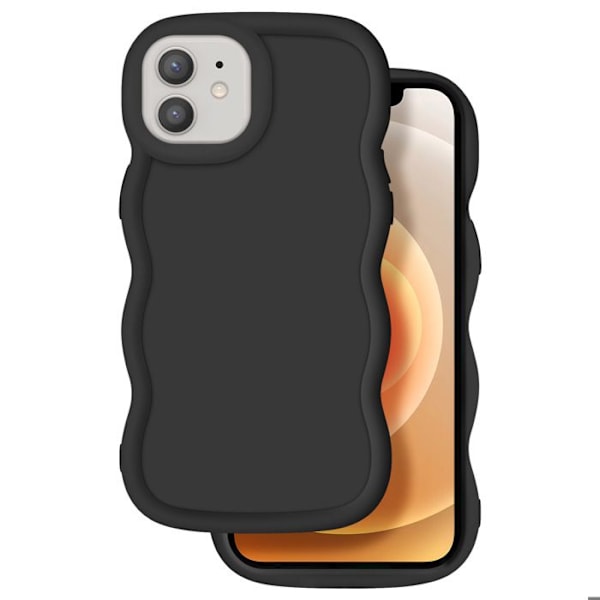 Coque för iPhone 12 och 12 Pro Silikon Antichock serie Candy Svart Svart