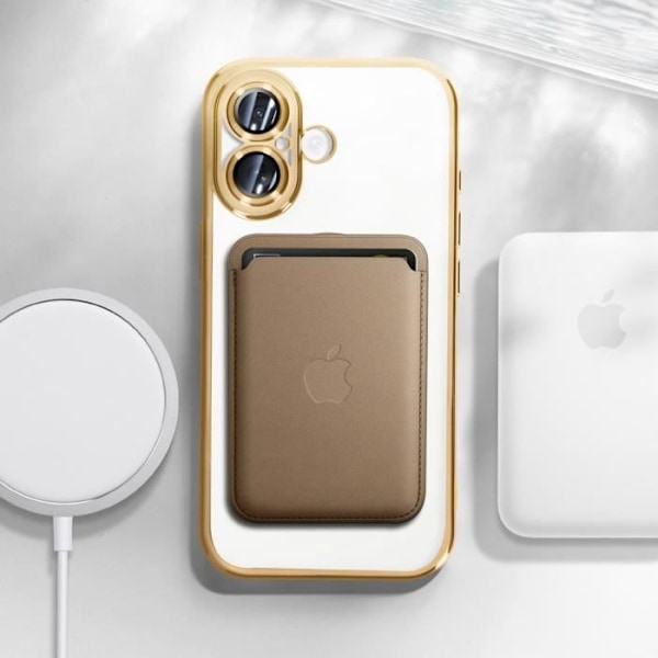 MagSafe-kotelo iPhone 16:lle Silicone Gold Chrome Contour Gul