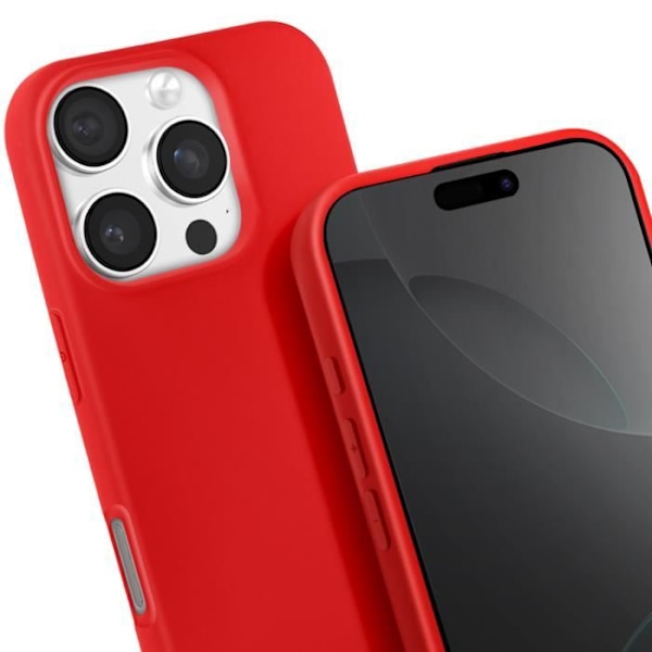 Coque Cordon Puolijäykkä Soft touch iPhone 16 Pro Punainen Röd