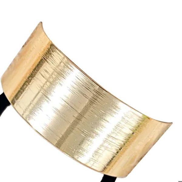 Elastisk Casual til Hår med Cylindrisk Slebet Ring Guld Sort / Guld Svart