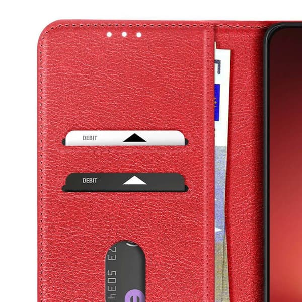 Chesterfield Series Folio-etui til Honor Magic 8 Lite med stativfunktion, rød Röd