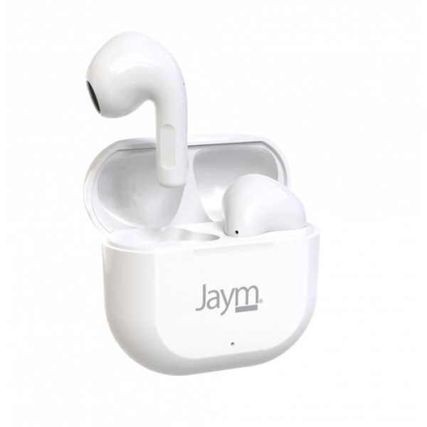 Langattomat kuulokkeet - JAYM - TS-123B - Bluetooth 5.0 - Hienkestävä - Kosketusohjaimet Vit