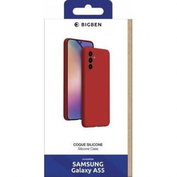 Coque til Samsung Galaxy A55 5G Silikone SoftTouch Antichocs BigBen Connected Rød Röd