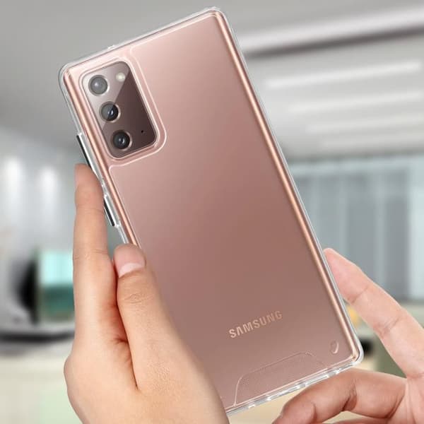 Skydd - Samsung - Galaxy Note 20 - Stöttålig - Transparent - Mjuk Vit