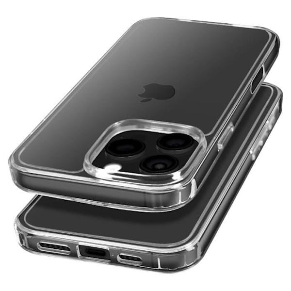 Fodral till iPhone 16 Pro Max Stötsäkert Bi-material Tunt och Lätt Transparent Transparent