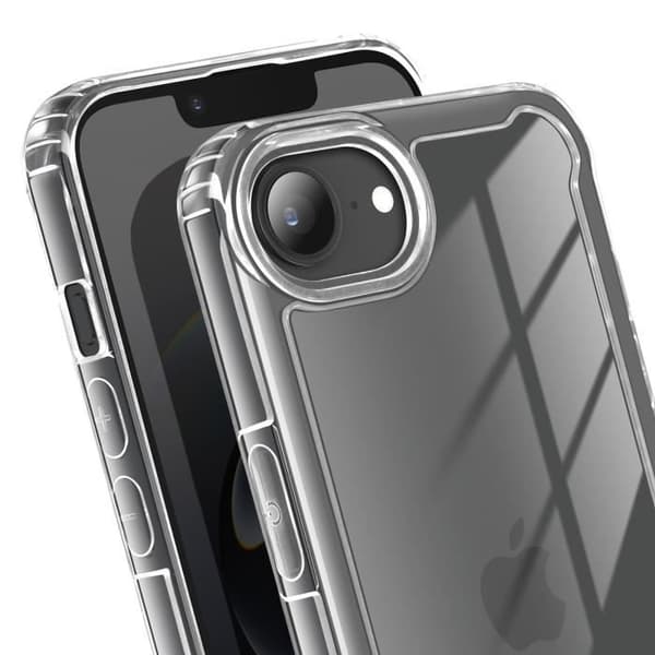 Coque - AVIZAR - iPhone 16e - Styv - Transparent - Förstärkta hörn Transparent