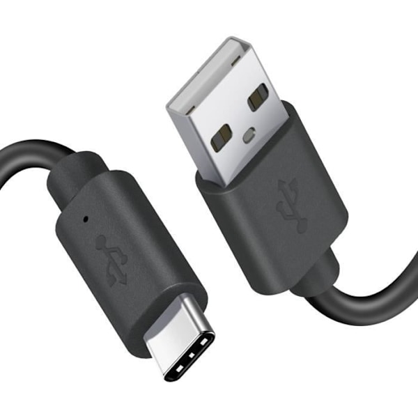 USB-USB-C-kaapeli - MOTOROLA - 1m - Musta - Lataus ja tiedonsiirto - Yhteensopiva kaikkien puhelimien kanssa Svart