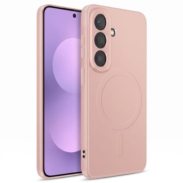 MagSafe-cover til Samsung Galaxy S26 FE Blød berøring Stødabsorberende Lys rosa Ljusrosa