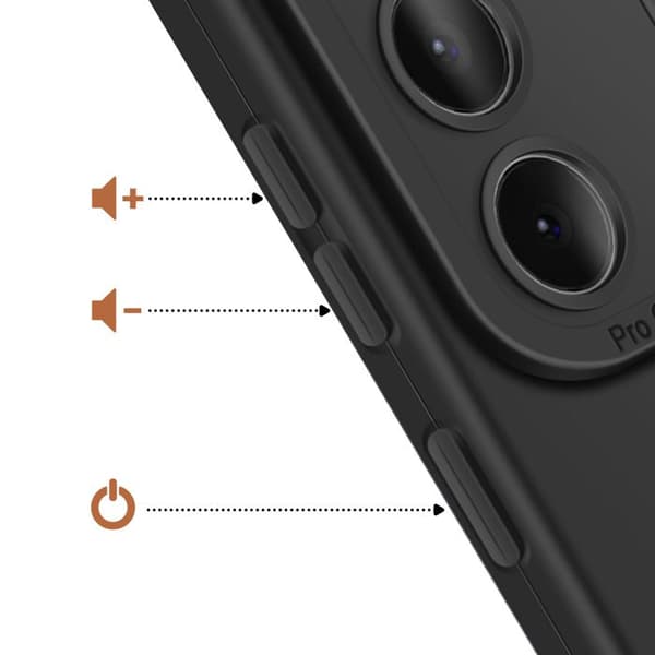 Silicone Cover til Galaxy S25 FE med Forstærkning til Kamerablok Sort Svart
