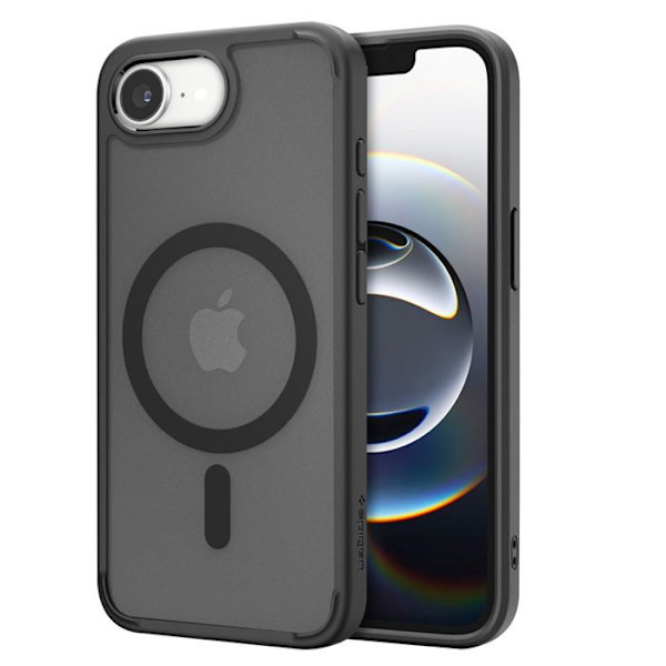 Coque MagSafe til iPhone 16e Slagfast Robust Ultra Hybrid Mag Spigen SGP Sort Svart