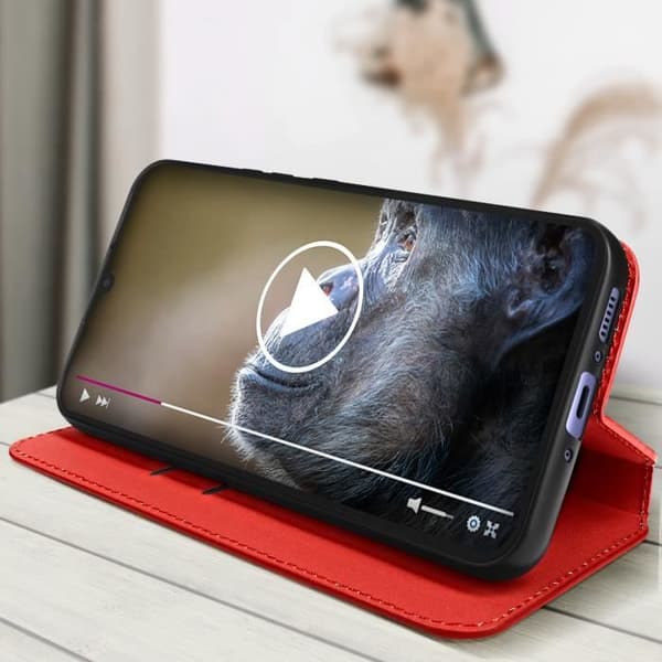 Plånboksetui - Samsung - Galaxy A34 5G - Röd - Magnetisk lock - Videostöd Röd