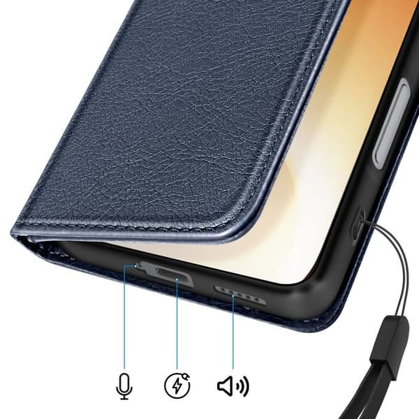 Pungetui til Honor 600 / 600 Pro Chesterfield-serien med støtte i natblå Blå