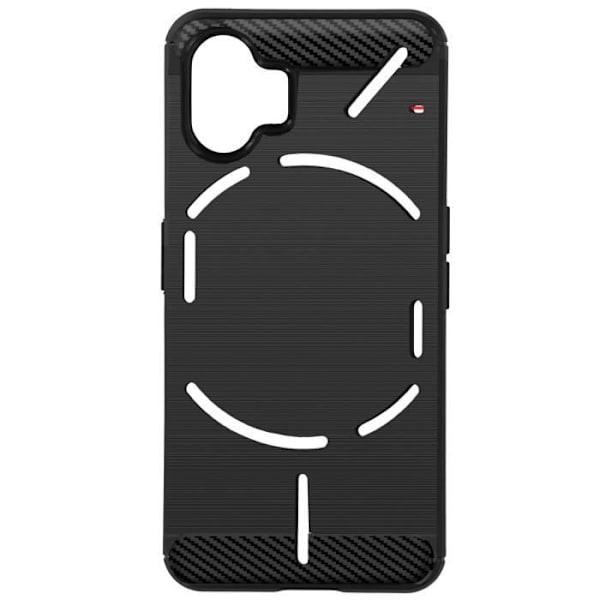 Mjukt fodral för Nothing Phone 2 Black Carbon Effect Svart