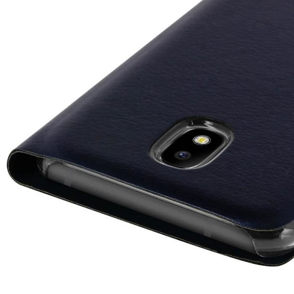 Kotelo - AVIZAR - Galaxy J3 2017 - Ultra-ohut - Ekosynteettinen nahka - Korttipaikka Midnattsblå