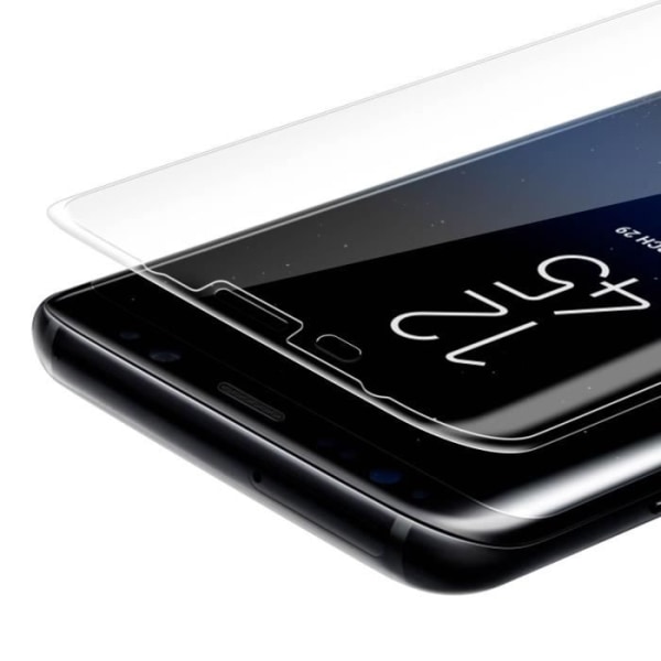 Karkaistu lasi näyttökalvo Samsung Galaxy S8 Plus -puhelimelle - Läpinäkyvät kaarevat reunat