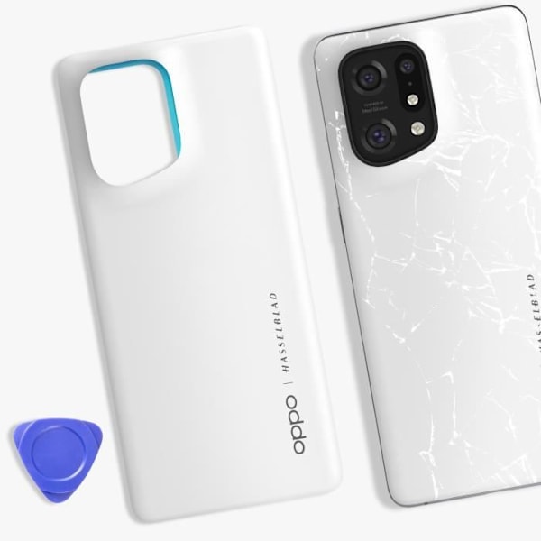 Bakpanel - Oppo - Find X5 - Vit - Byte - Förenklad installation Vit