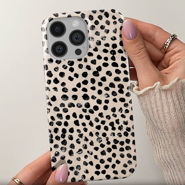 Coque för iPhone 14 Pro Max Elegant Mönster Almond Latte Burga Beige Beige