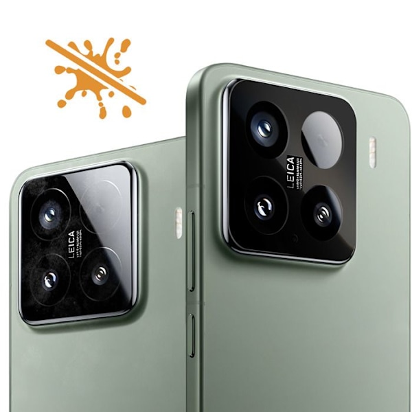 Skydd för kamera till Xiaomi 15 Härdat glas 9H Repbeständig svart Svart