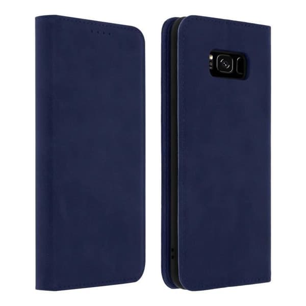 Galaxy S8 Case Kortholder Stand Funktion Shell Silikone Gel Midnight Blue Blue