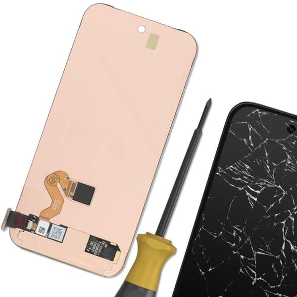 LCD-skærm og Touchglas - RELIFE - Google Pixel 9 - Sort - Nem montering - 5,5 tommer Svart