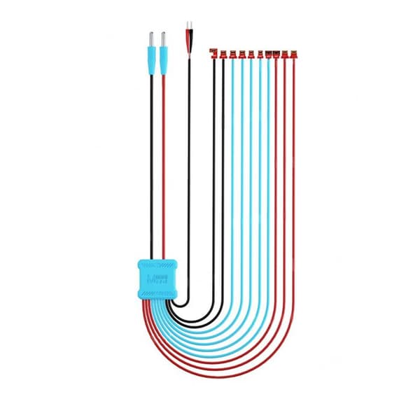 Startkabel til iPhone 6 til 16 Pro Max Model M076 Anti-blokering MAANT Blå / Rød Blå