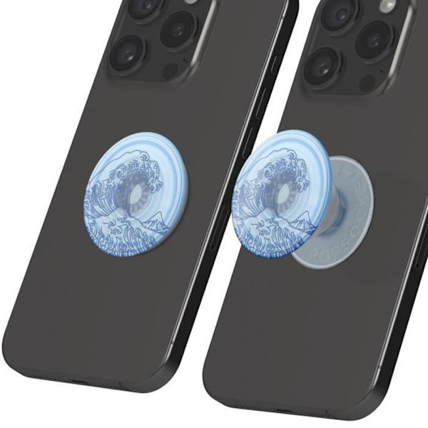 PopGrip Design Plant Ocean til Smartphone, Ring og Universal Holder Popsockets Blå Blå
