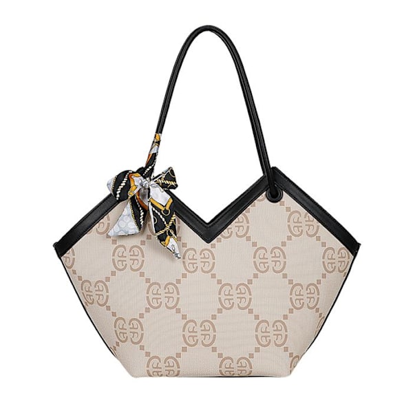 Taske til kvinder med mønster prydet med elegant tørklæde Gallantry beige Beige