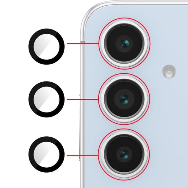 Komplet Erstatningslinser til Bagkamera Galaxy S24 FE Transparent Vit