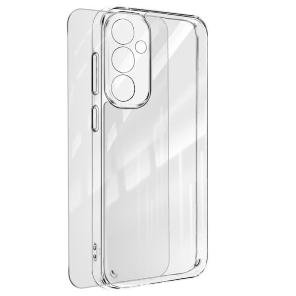 Coque för Samsung Galaxy S23 FE Vmax Bi-material Härdat Glas Transparent
