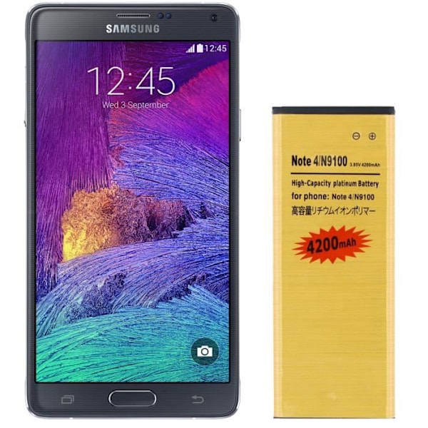 4200mAh högkapacitetsbatteri för Samsung Galaxy Note 4 - Guld gyllene