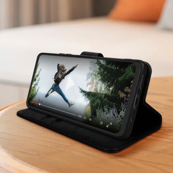Etui til Xiaomi Redmi Note 12 4G - AVIZAR - Chesterfield - Sort - Flip - Videounderstøttelse Svart