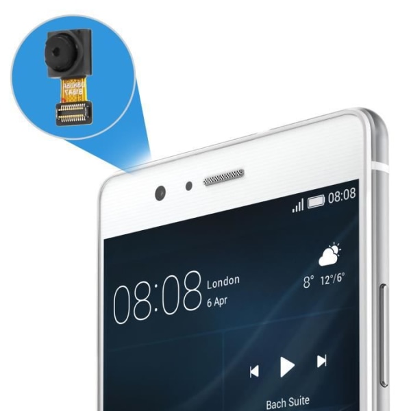 Foran Kamera - AVIZAR - Huawei P9 Lite - Frontlinse - Forbindelseskabel - Sort Svart