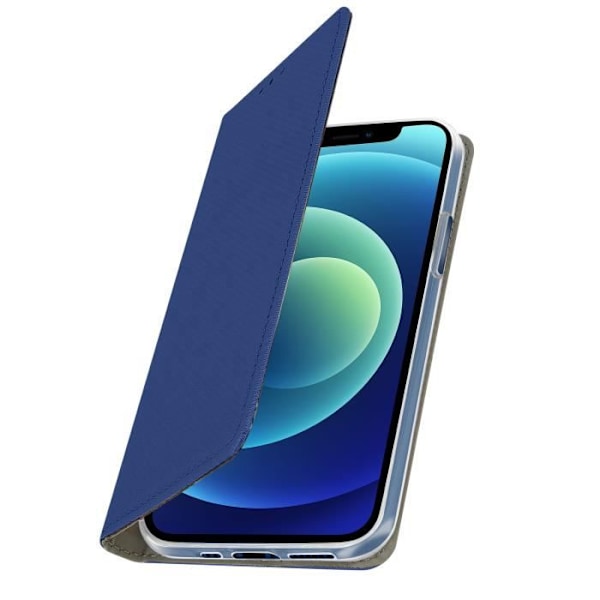 Foliofodral - Apple - iPhone 12 Mini - Ekobläder - Stöd - Kortfack Blå
