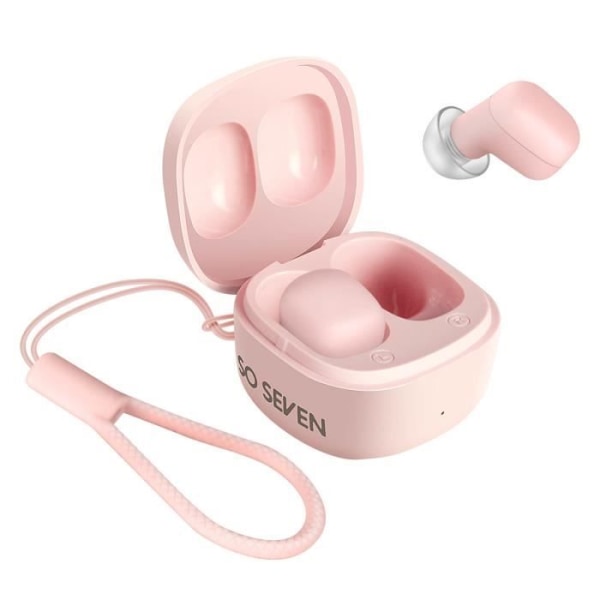 Langattomat kuulokkeet - SO SEVEN - Ultra Compact - Bluetooth 5.3 - 20h akunkesto - Vaaleanpunainen Rosa