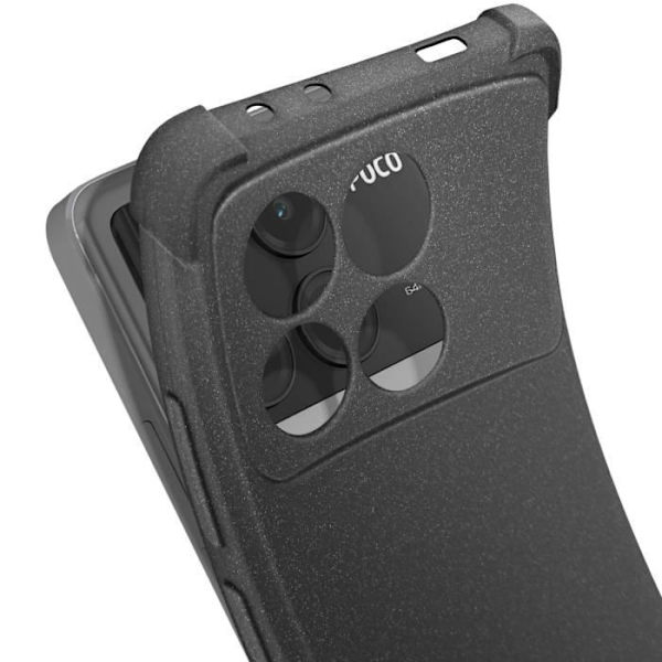 Fodral till Xiaomi Poco X6 Pro Soft Förstärkta hörn Skyddad kamera iMak Black